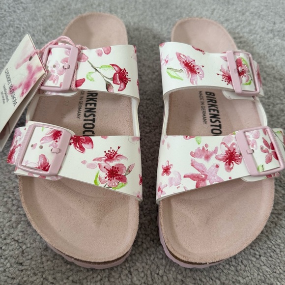 NWT Birkenstock Arizona Womens Blossom White Birko-Flo - Picture 3 of 9